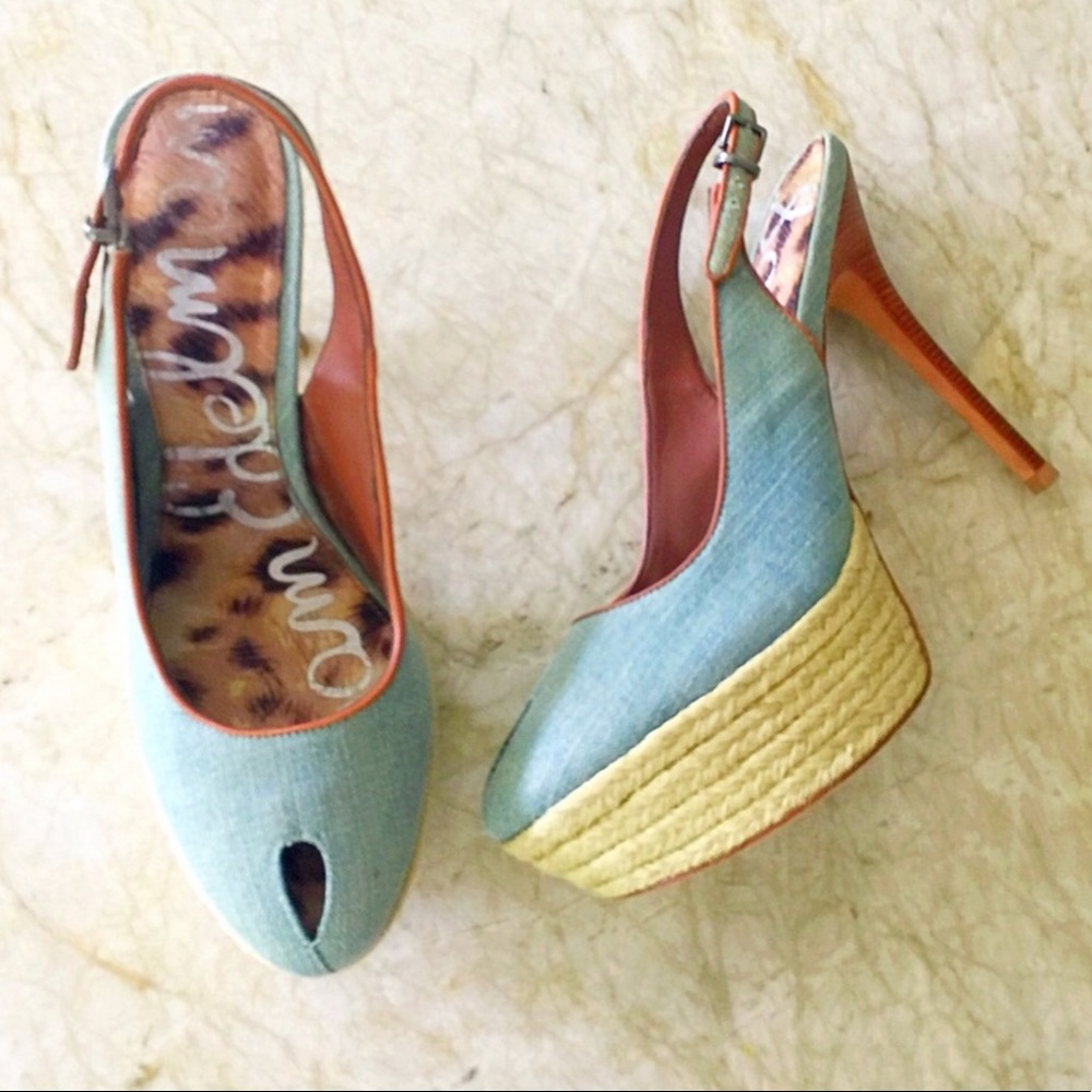 β¨Sam Edelman β€οΈ Novato Peep-Toe Slingbacksβ¨ - Picture 2 of 10